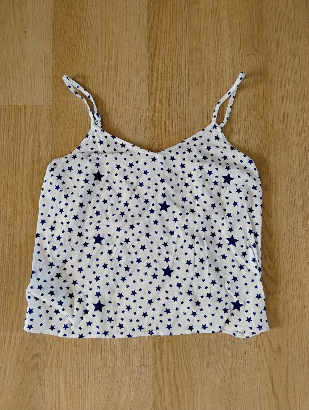 Japna White Cami with Navy Star Print